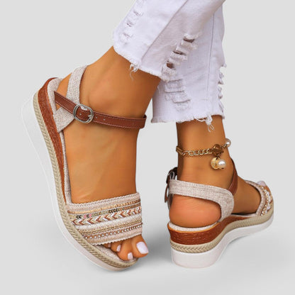 VogeLuxe | Women’s Braided Platform Sandals