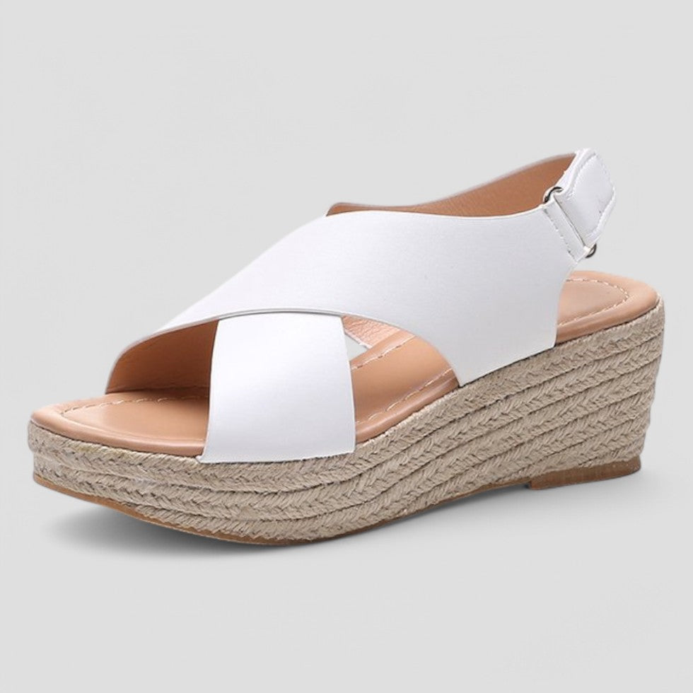 Orthopaedic Wedge Sandals with Stylish Cross Strap