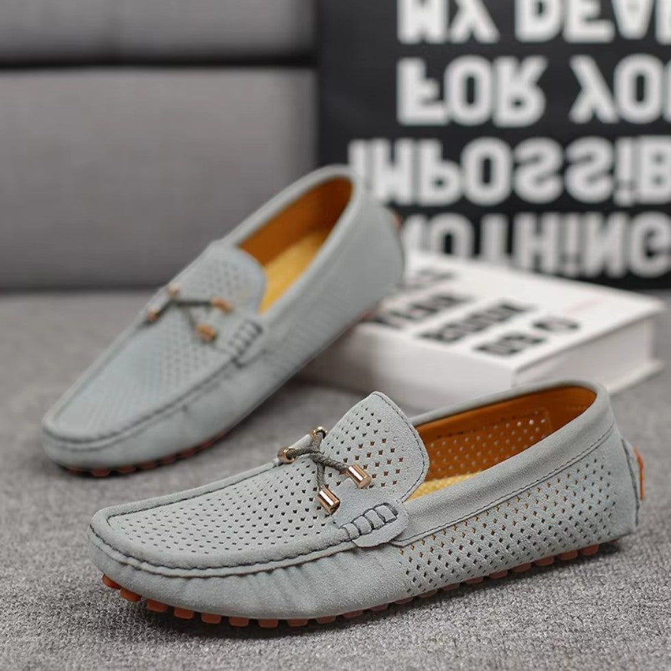 Orthopedic Breathable Leather Slip On Loafers for Men