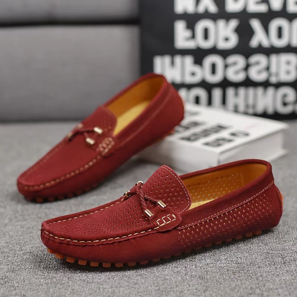 Orthopedic Breathable Leather Slip On Loafers for Men