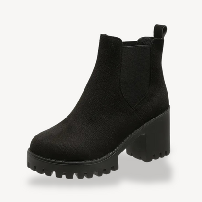 VogeLuxe | Women’s Elegant Chunky Heel Chelsea Boots