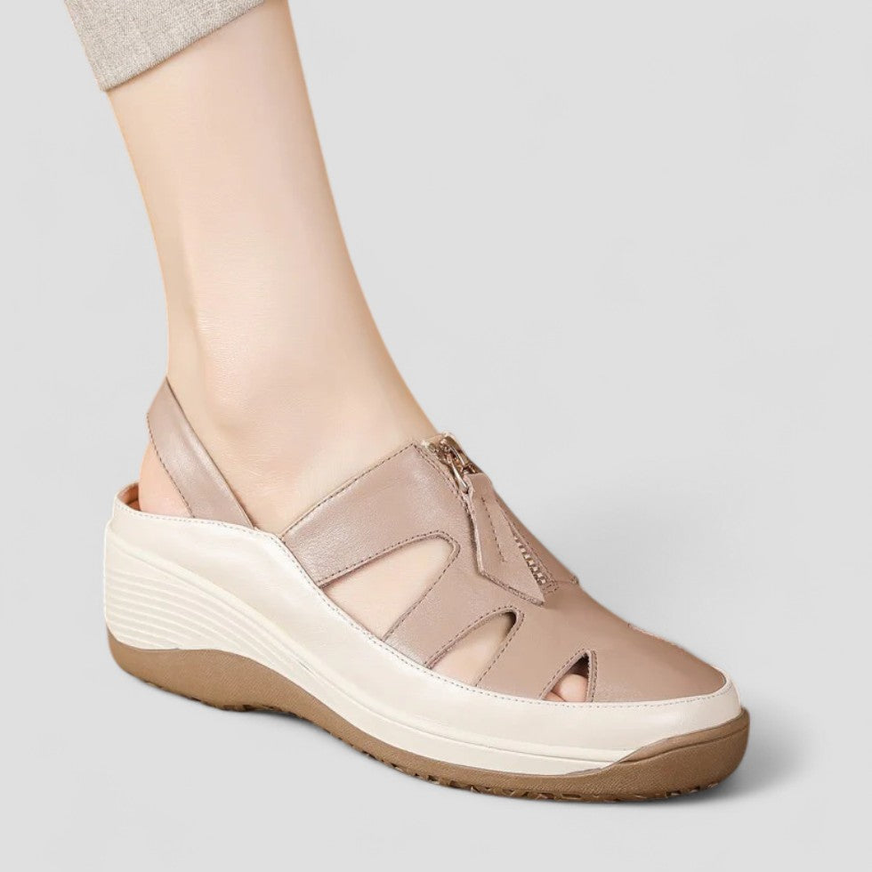 Orthopedic Cut Out Comfort Wedge Sandals for Women