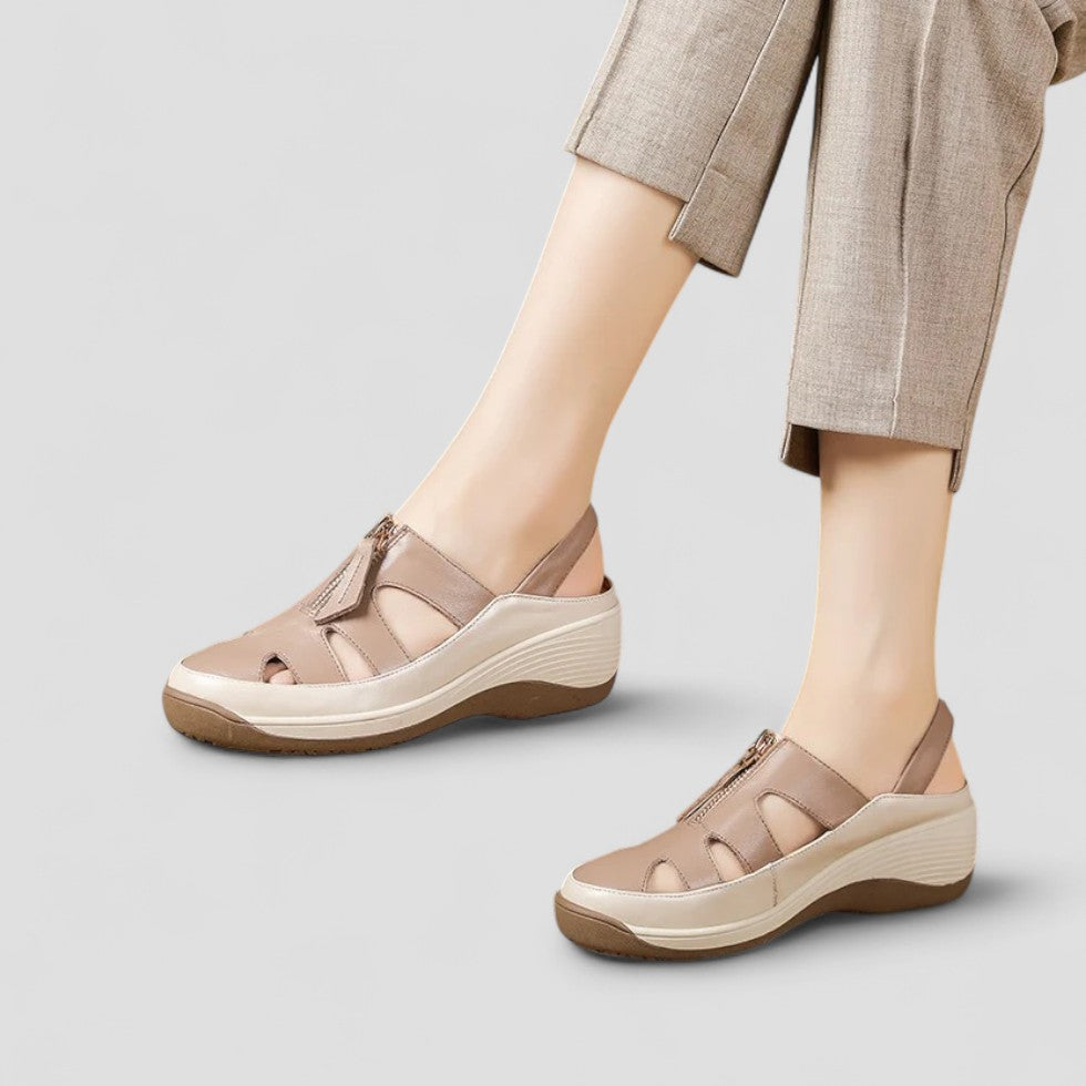 Orthopedic Cut Out Comfort Wedge Sandals for Women