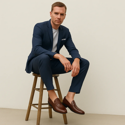 VogeLuxe | Men’s Classic Square-Toe Loafers