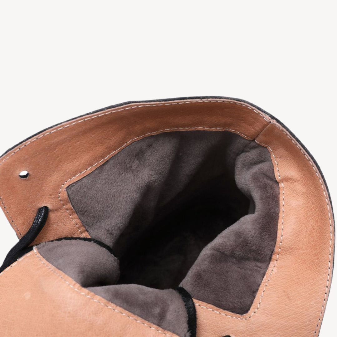 VogeLuxe | Women’s Genuine Leather Lace-Up Ankle Boots