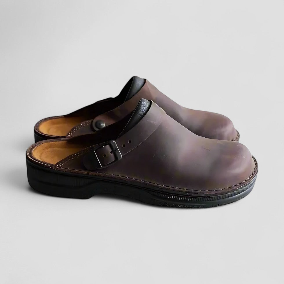 Orthopedic Leather Comfort Slip On Clogs for Women