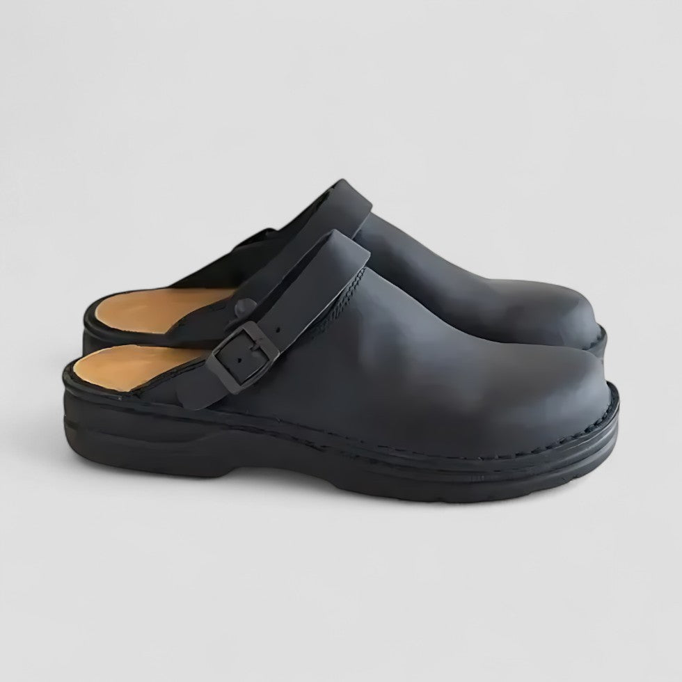 Orthopedic Leather Comfort Slip On Clogs for Women