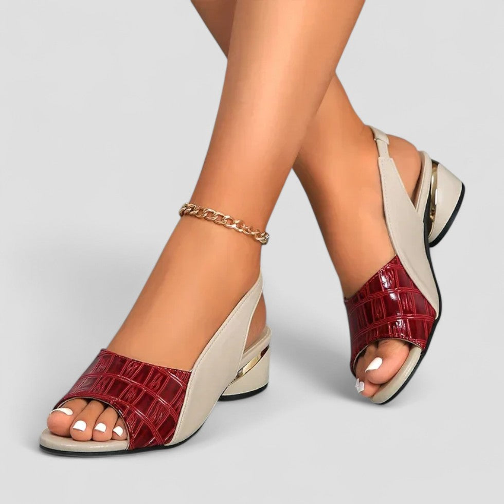 Orthopedic Open Toe Slingback Block Heel Sandals for Women