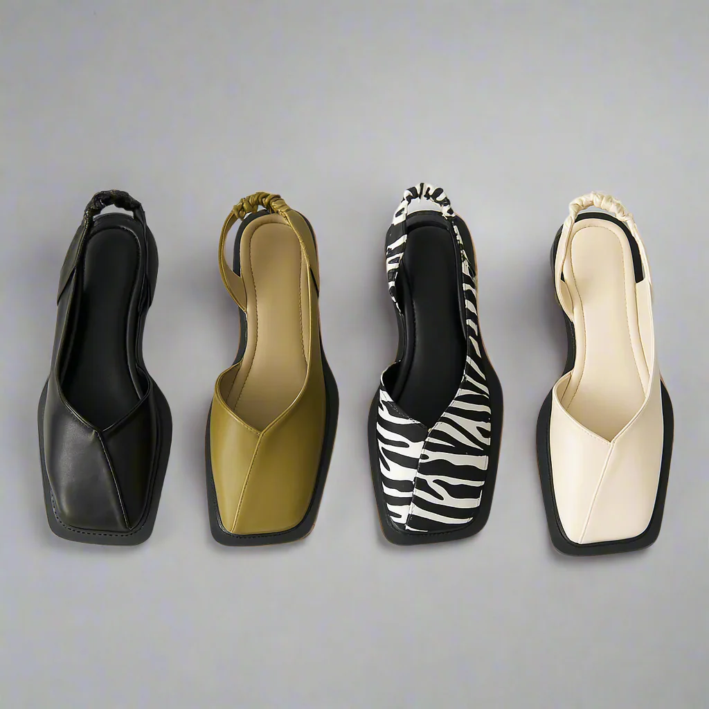 VogeLuxe | Women’s Elegant Square Toe Sandals