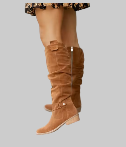 VogeLuxe | Women’s Suede Pointed Toe High Boots