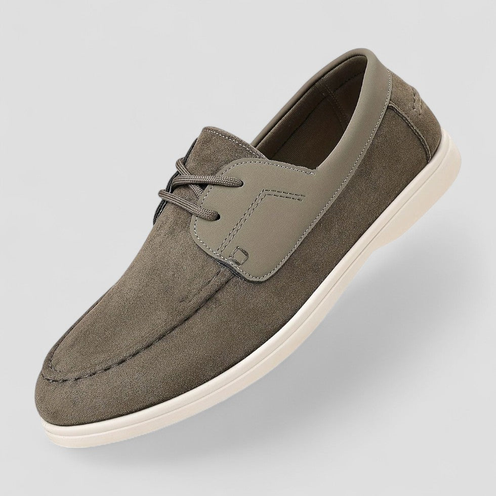 VogeLuxe | Men’s Suede Contrast Boat Shoes