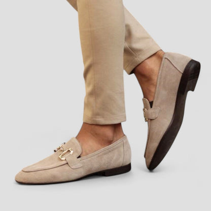 VogeLuxe | Men’s Refined Gold Accent Loafers