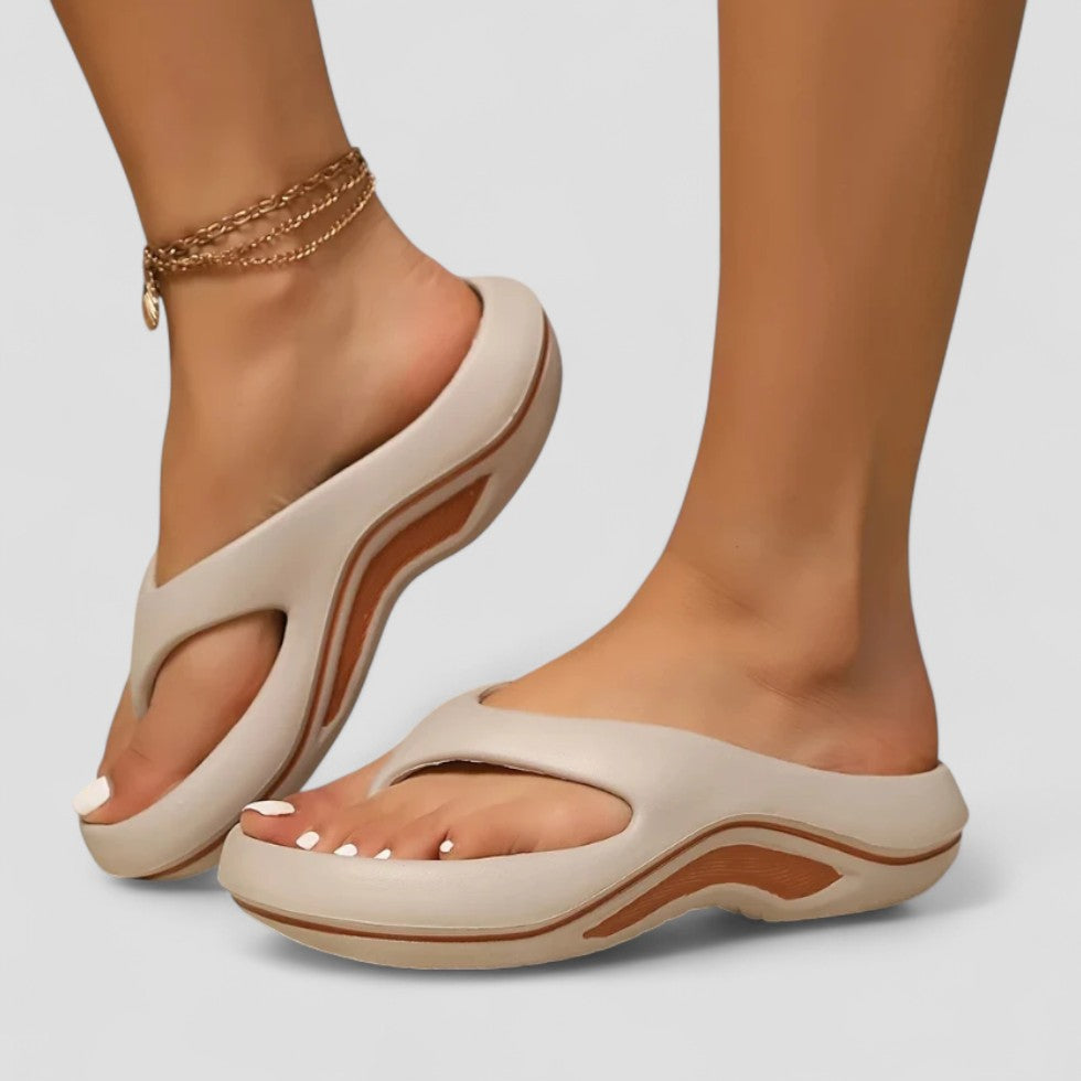 Orthopedic Thick Sole Slip On Flip Flops for Women