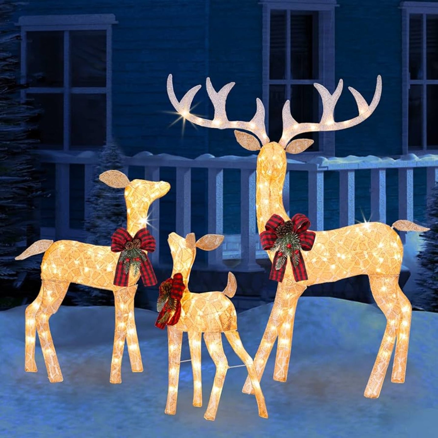 Weatherproof LED Reindeer Yard Christmas Decorations