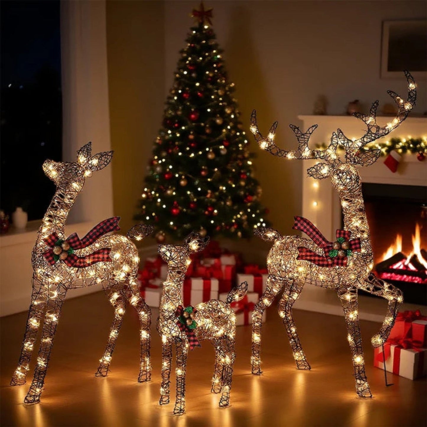 Weatherproof LED Reindeer Yard Christmas Decorations