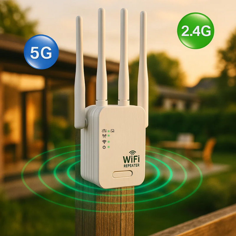 Long Range Outdoor WiFi Booster 5G and 2.4G - VogeLuxe
