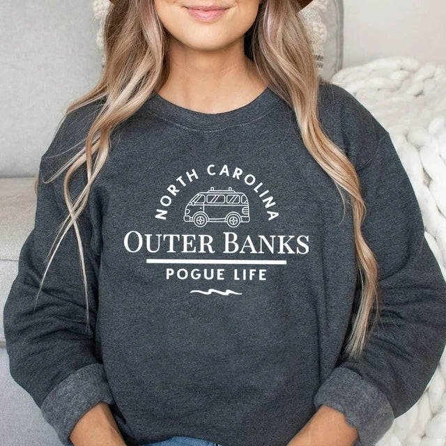 Fashionable NC Graphic Winter Sweatshirt