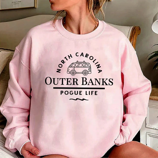 Fashionable NC Graphic Winter Sweatshirt