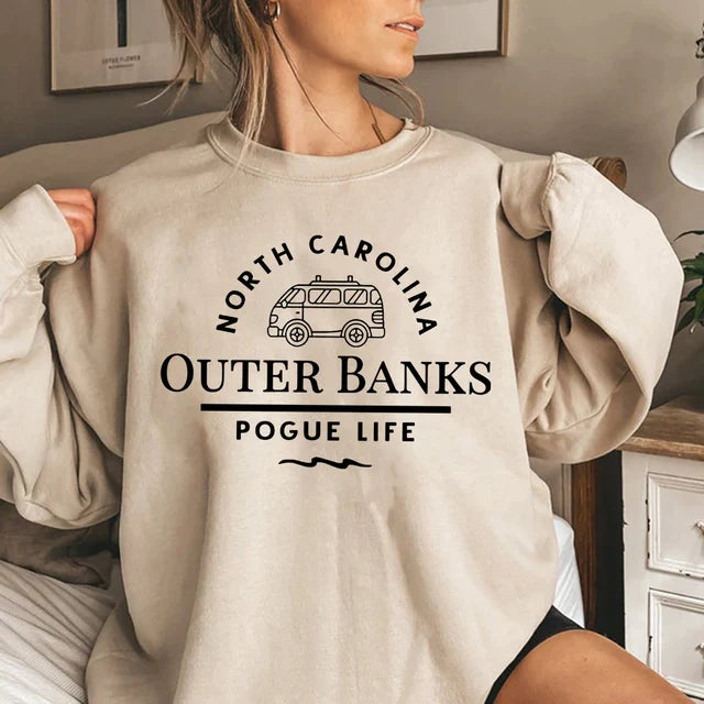 Fashionable NC Graphic Winter Sweatshirt