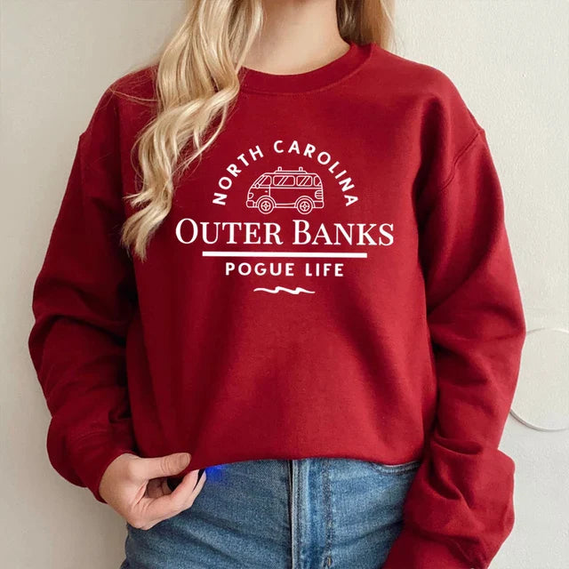 Fashionable NC Graphic Winter Sweatshirt