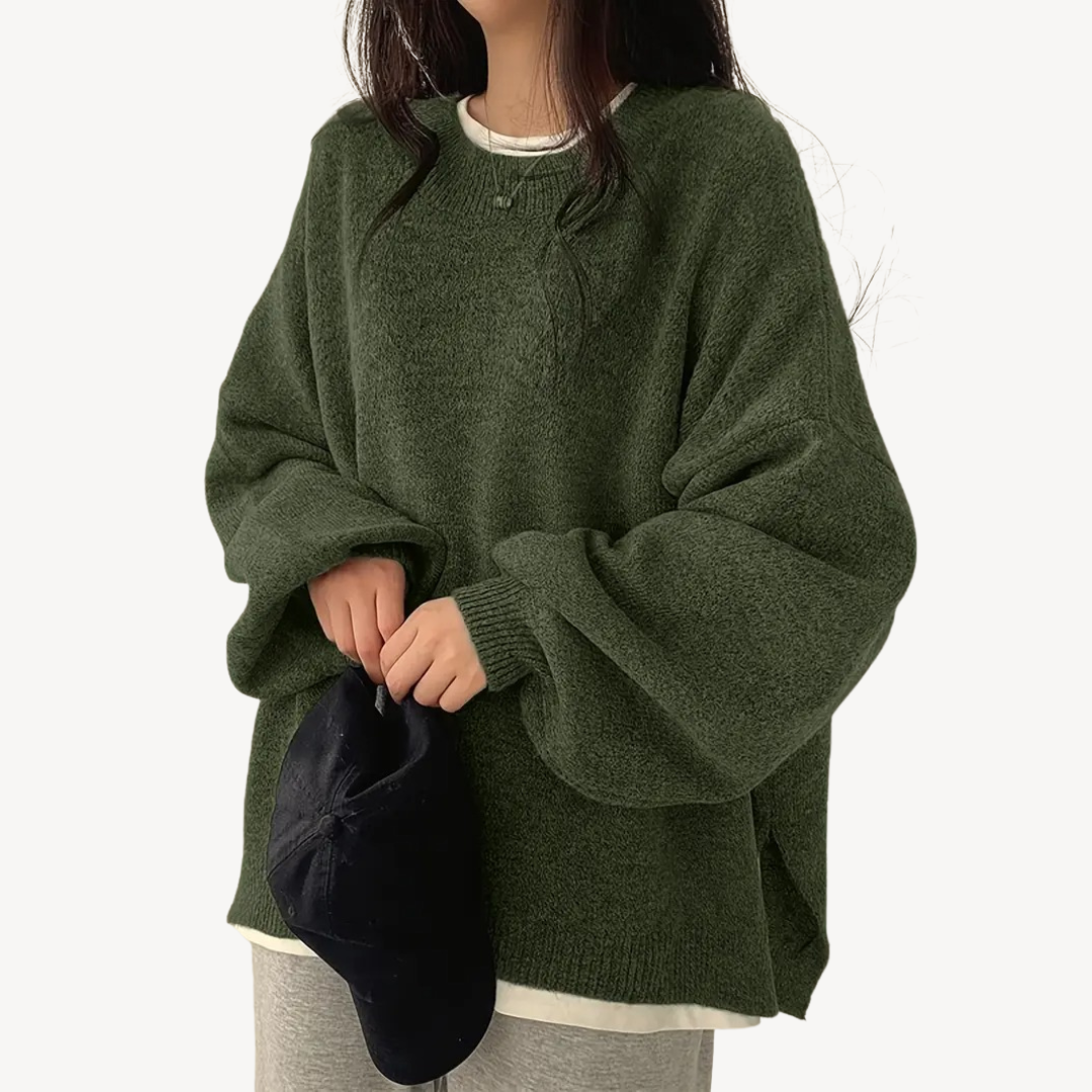 VogeLuxe | Women’s Oversized Casual O-Neck Sweater