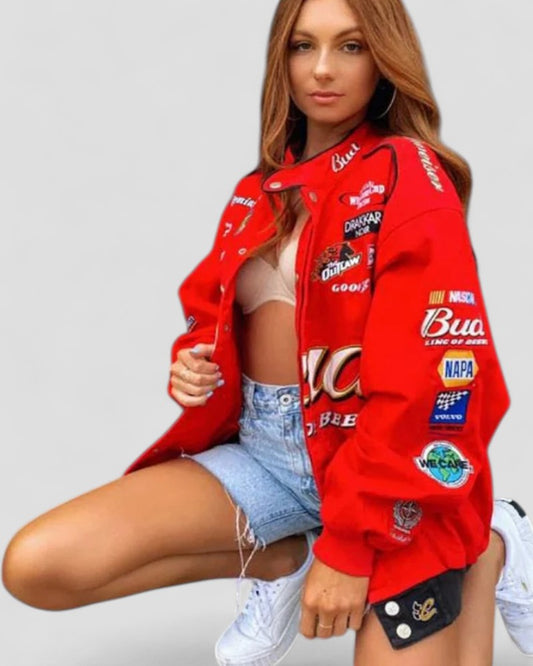 VogeLuxe | Women’s Oversized Printed Bomber Jacket