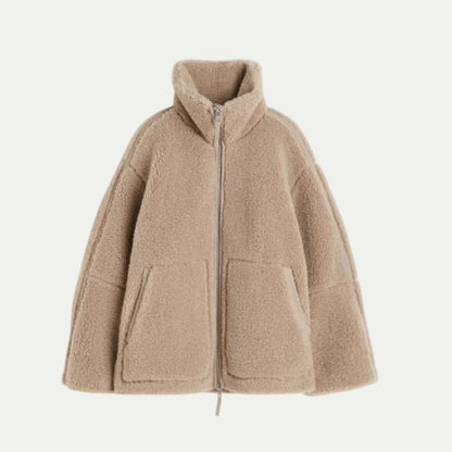 Oversized Zip Up Teddy Jacket for Women 0