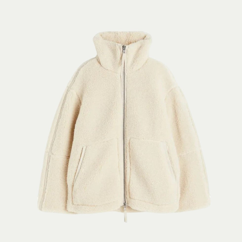Oversized Zip Up Teddy Jacket for Women 3