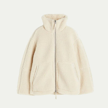 Oversized Zip Up Teddy Jacket for Women 3