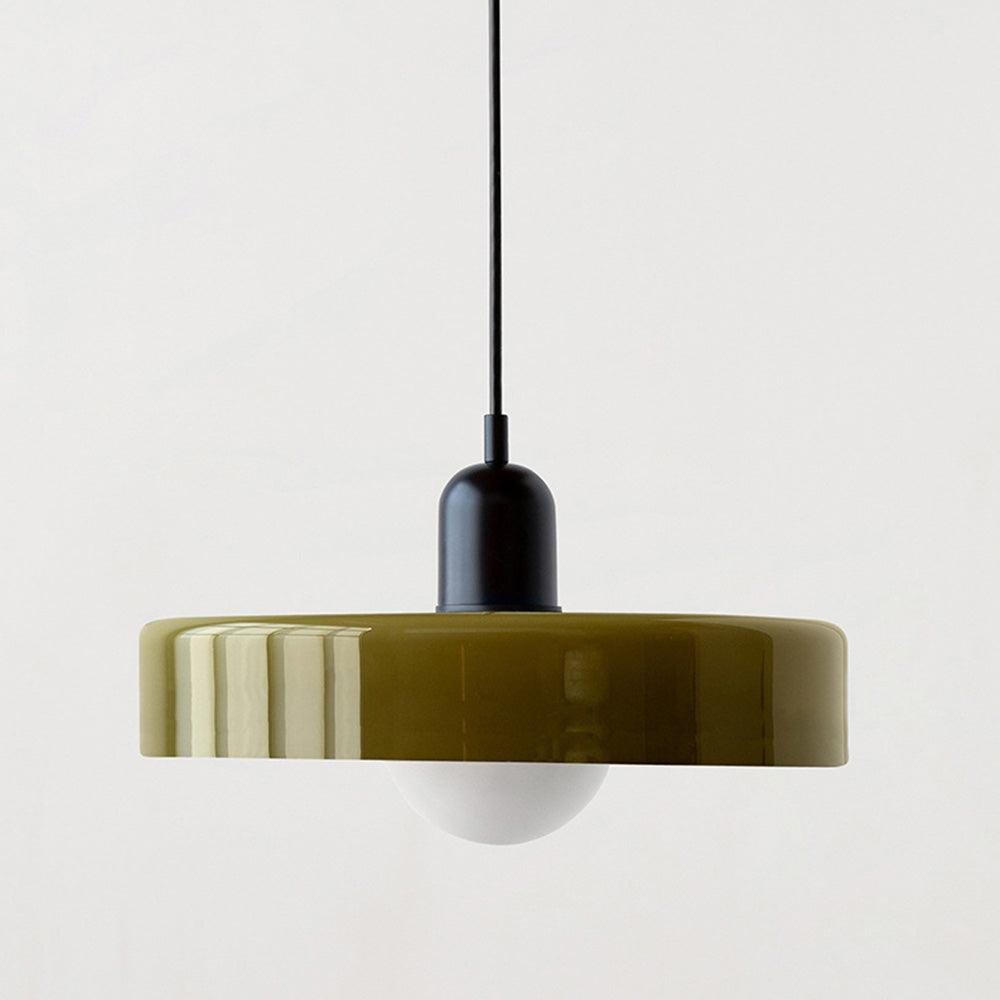 Hanging Light - Circular Colorful Glass Pendant Lamp