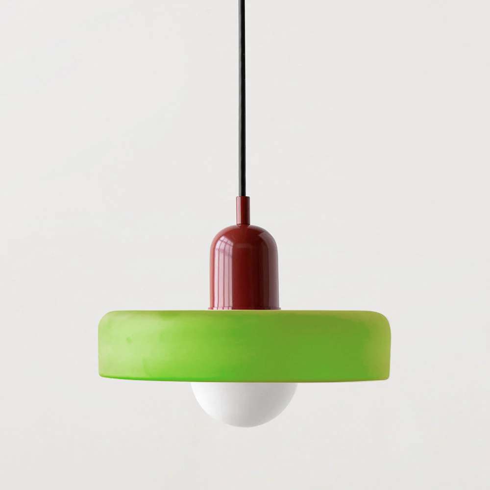 Hanging Light - Circular Colorful Glass Pendant Lamp
