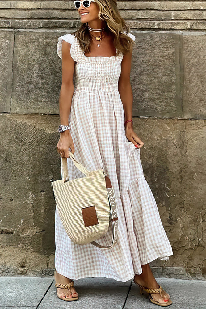 Ladies Lightweight Floral Maxi Dress - VogeLuxe