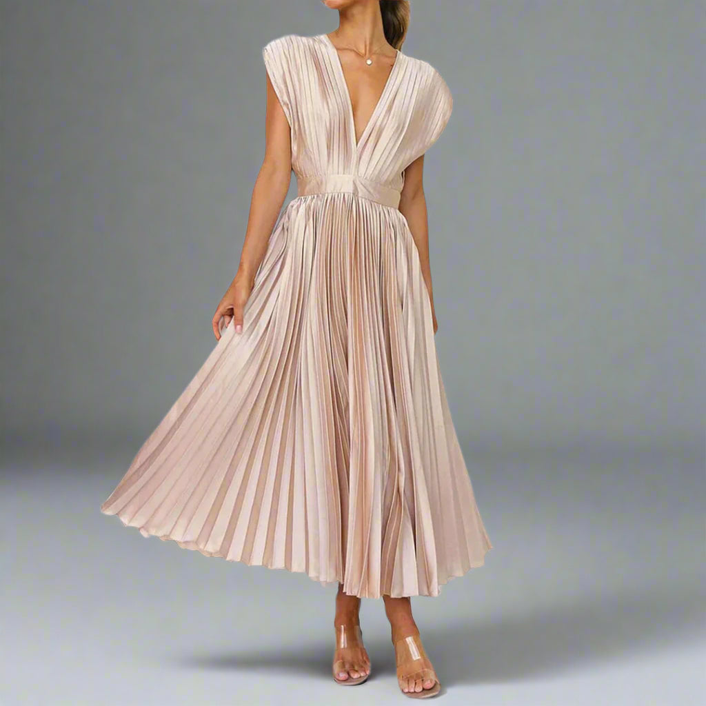 Samantha | Classic Knee Length Party Dress - VogeLuxe