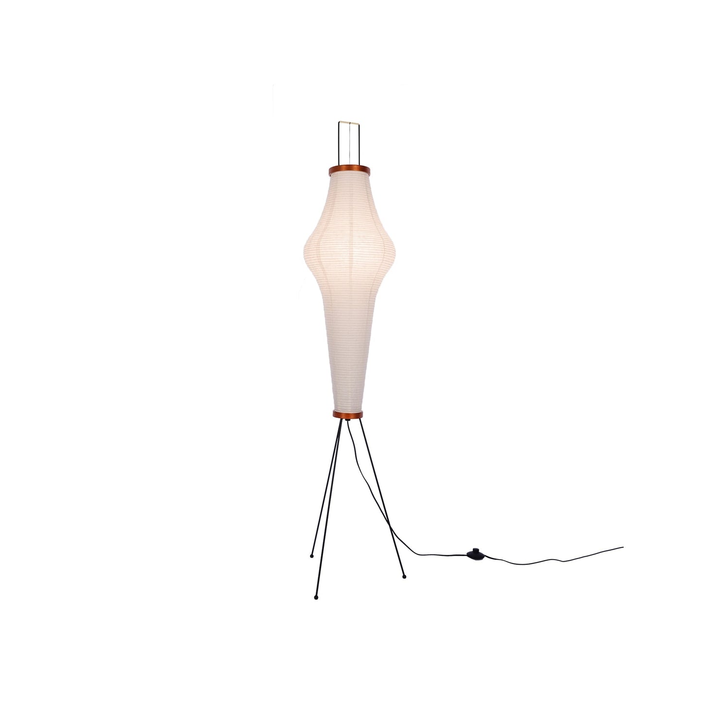 Elegant Paper Shade Floor Lamp - Soft Warm Lighting