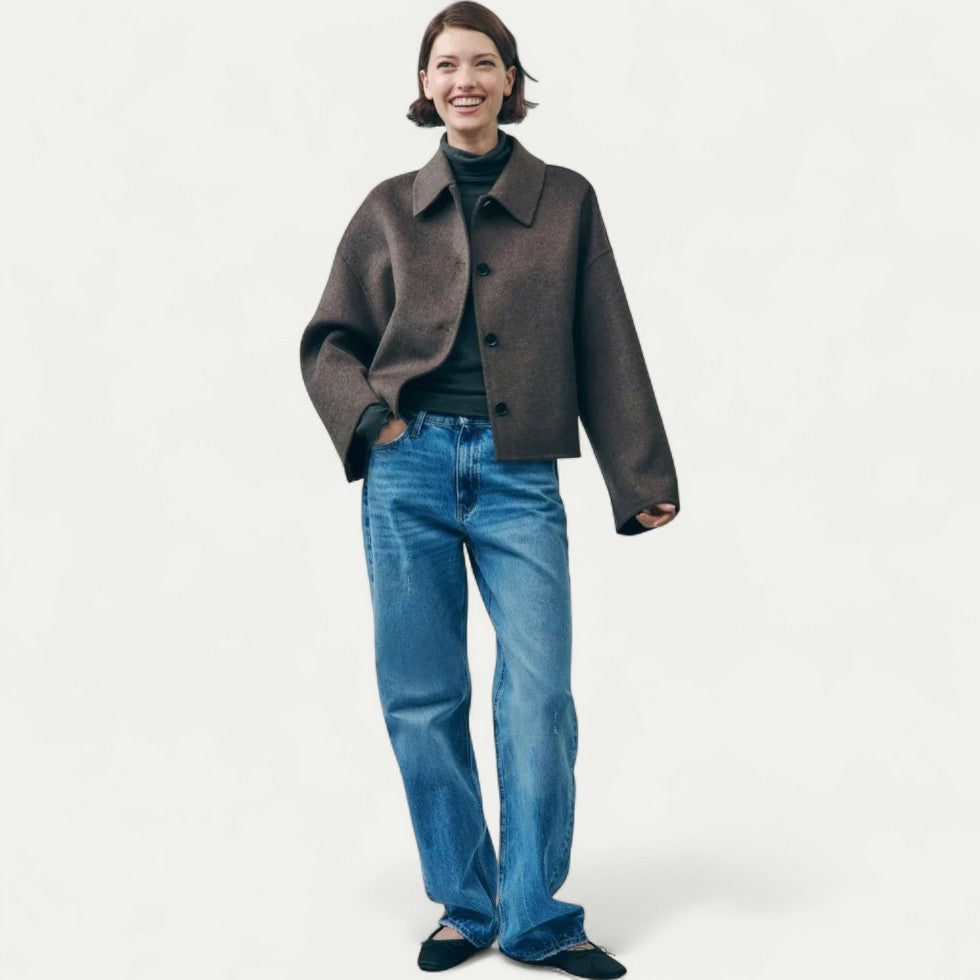 Plus Size Wool Blend Warm Winter Coat For Women 2