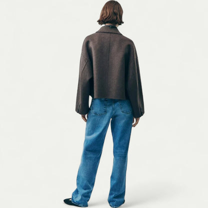 Plus Size Wool Blend Warm Winter Coat For Women 3