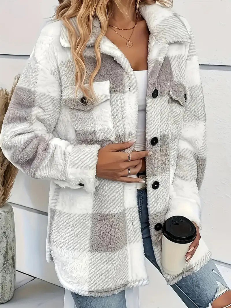 Plush Checkered Winter Jacket 2