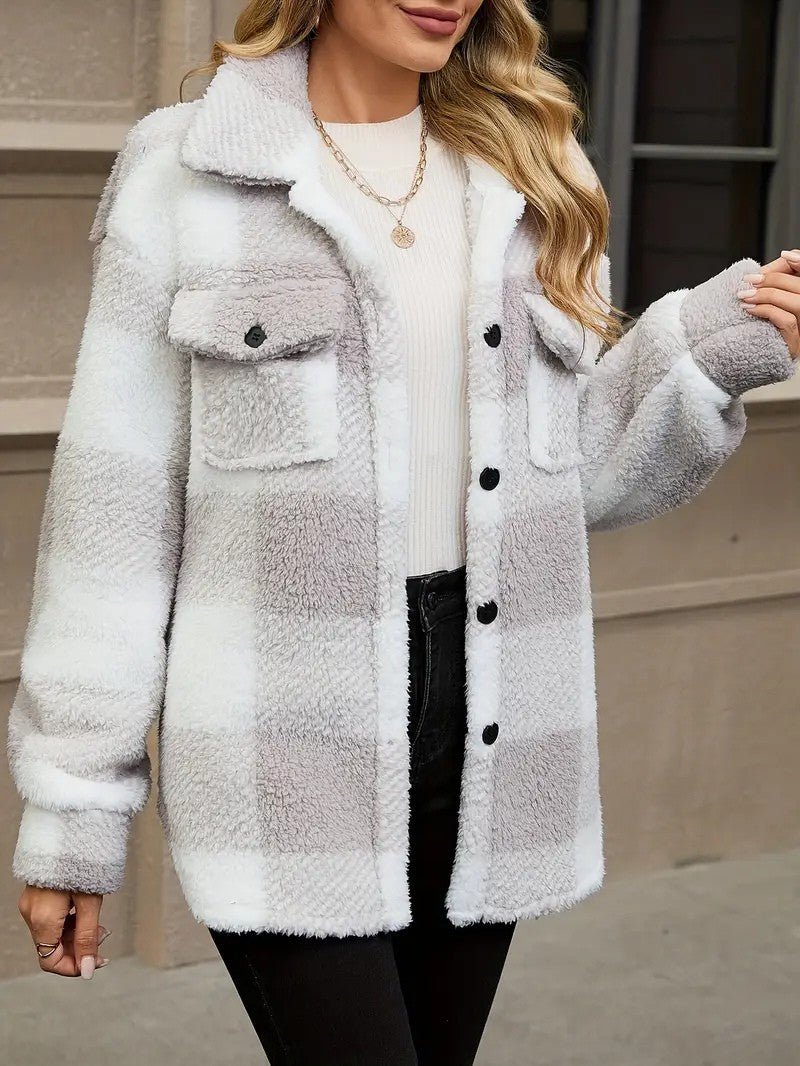 Plush Checkered Winter Jacket 6