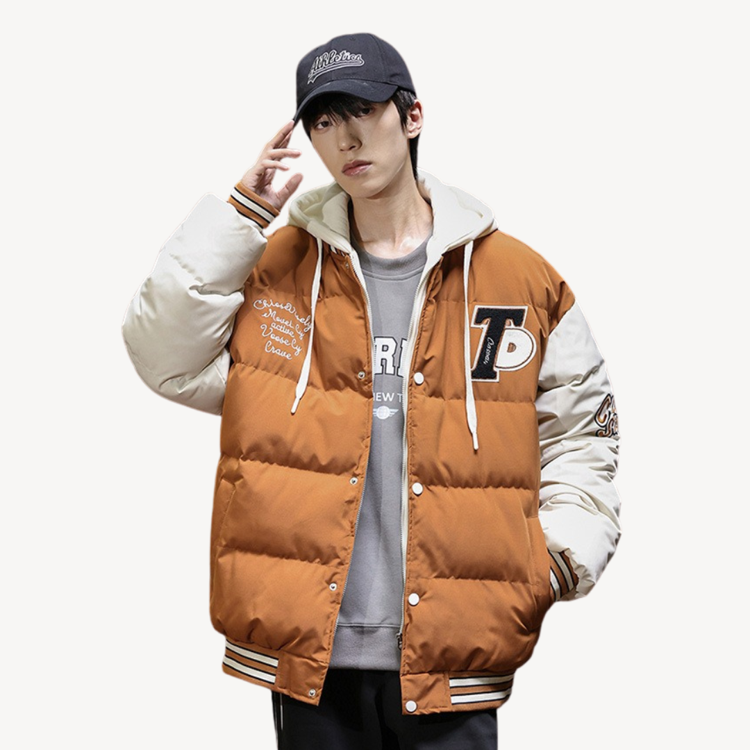VogeLuxe | Men’s Varsity Puffer Letterman Jacket