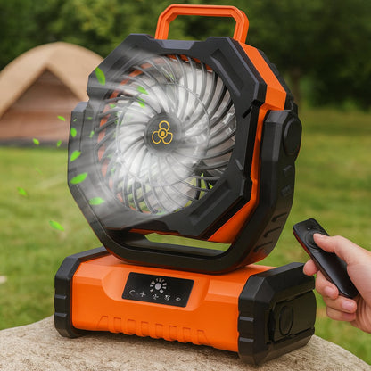 Compact Rechargeable Oscillating Fan with Remote Control - VogeLuxe