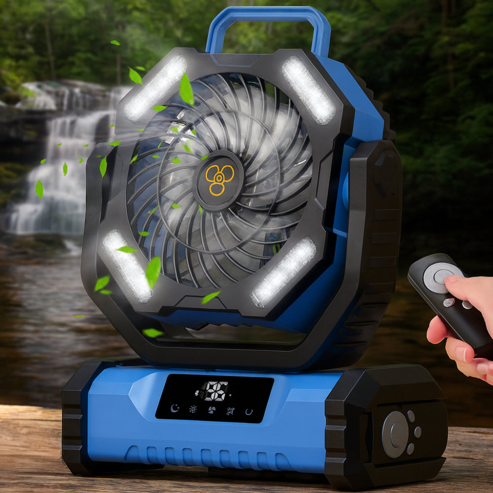 Compact Rechargeable Oscillating Fan with Remote Control