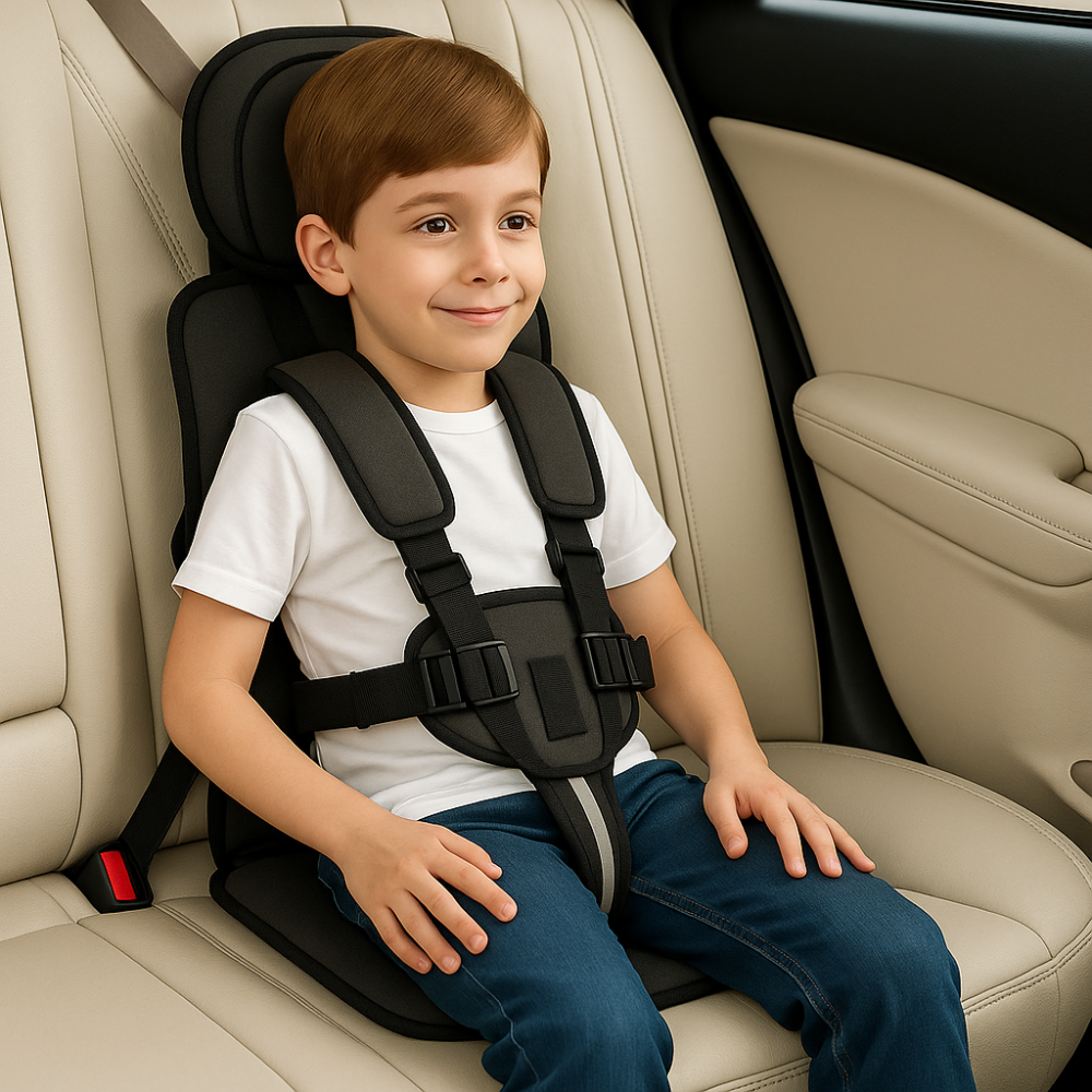 Compact Toddler Car Booster Seat Travel Safety Harness