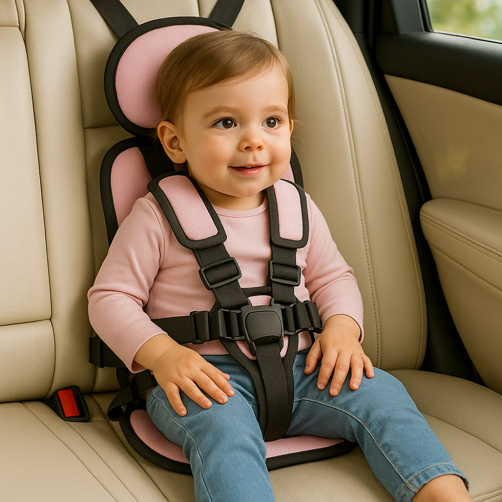 Compact Toddler Car Booster Seat Travel Safety Harness