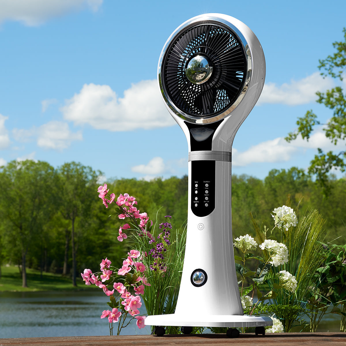 Compact Cooling Mist Fan Humidifier System - VogeLuxe