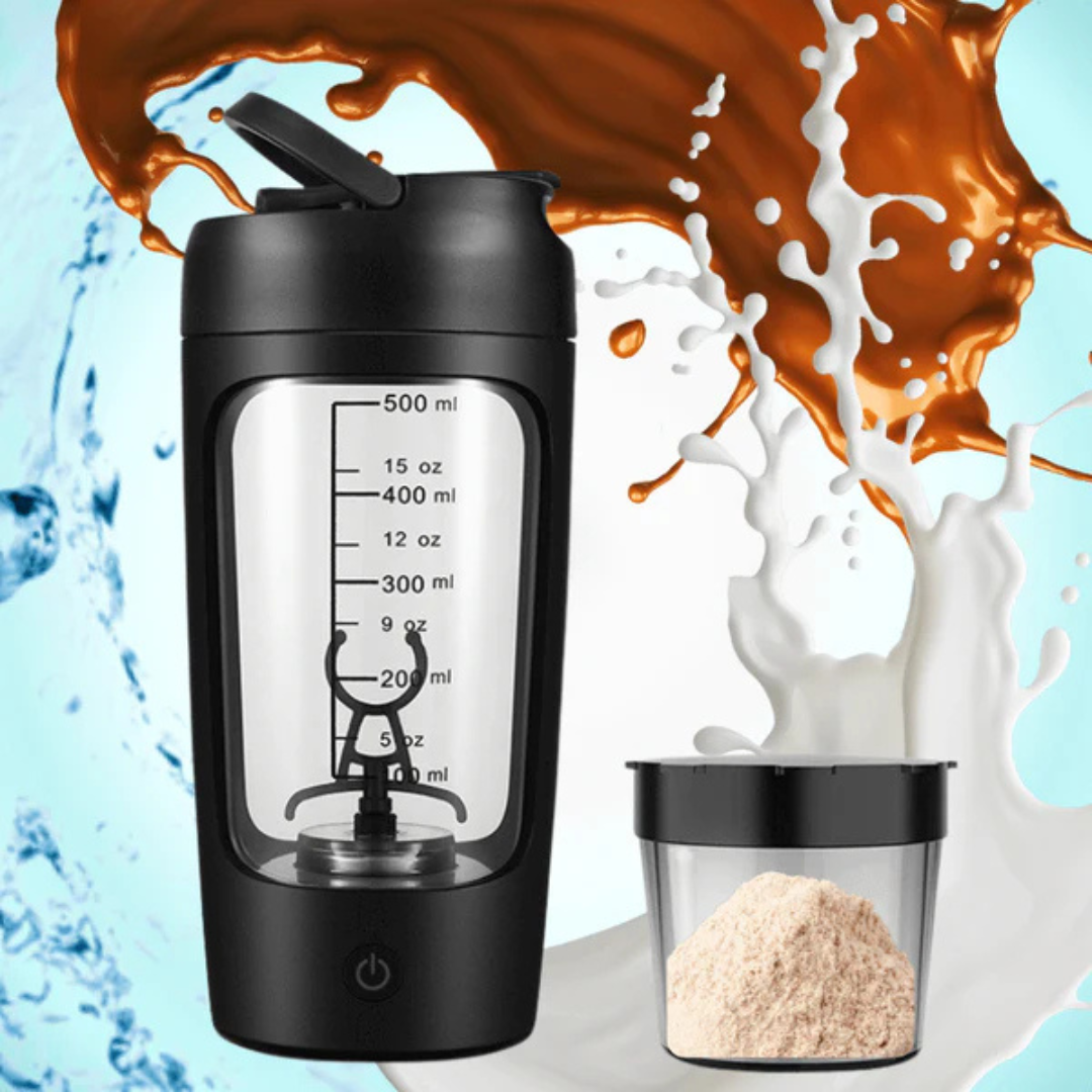 Portable Rechargeable Shaker Bottle for Protein Mixes - VogeLuxe