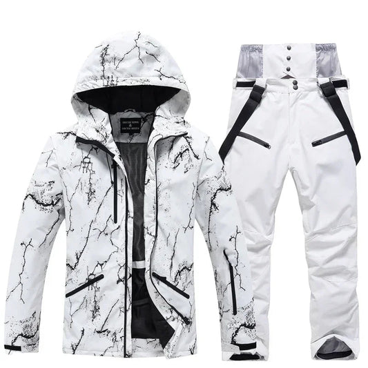 Warm Waterproof Snow Ski Jacket and Pants Set - VogeLuxe