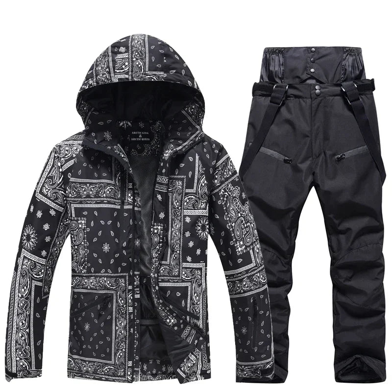 Warm Waterproof Snow Ski Jacket and Pants Set