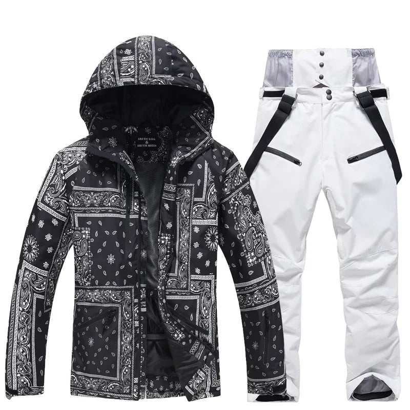 Warm Waterproof Snow Ski Jacket and Pants Set