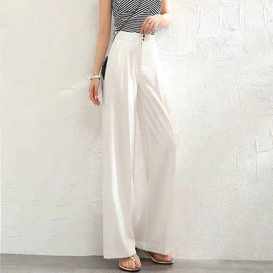 Comfortable High Waisted Loose Fit Trousers - VogeLuxe