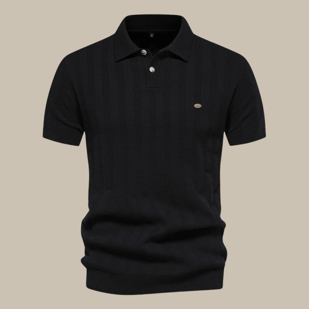 Classic Men's Merino Wool Polo Shirt - VogeLuxe